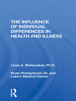 cover image of The Influence of Individual Differences In Health and Illness